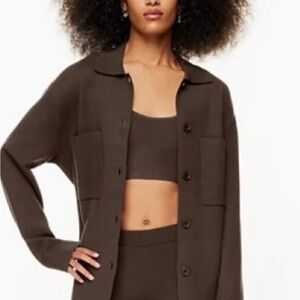 Aritzia Babaton Brown Society Shirt Jacket Size XS